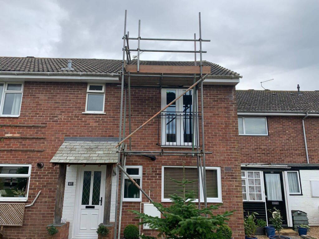 8ft scaffold tower for roof access, Market Close, Barnham, PO22