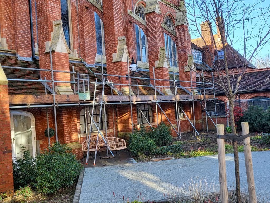 Access for tile replacement, Syresham Gardens, RH16