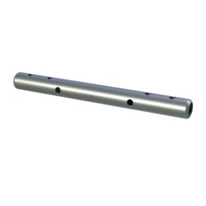 450mm 6-hole aluminium spigot connector for temporary roofing beams, silver metal joint with precision-drilled holes