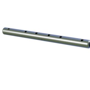 Alloy D78 Beam Spigot – 6-hole lightweight aluminium connector for 780mm scaffold beams, shown in silver finish